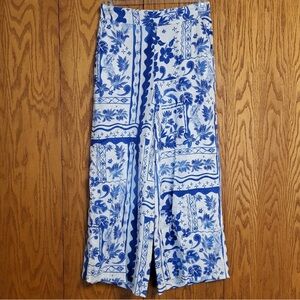 NWOT Joie Blue & White Linen Pant Size Medium